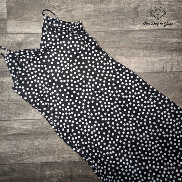 Ruiyige Sleeveless Ruched Polka Dot Dress Size L - Picture 4 of 5